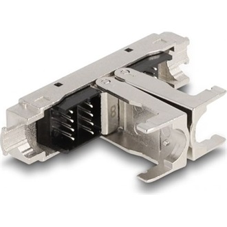 Delock RJ45 csatoló LSA-LSA húzásmentesítővel, Cat.8.1 szerszámmentes