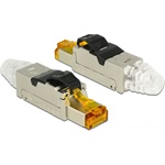 Delock RJ45 dugaszoló szerelvény Cat.6A anyaga: fém