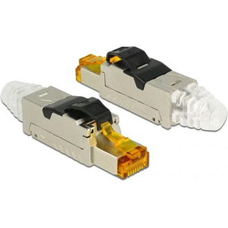 Delock RJ45 dugaszoló szerelvény Cat.6A anyaga: fém