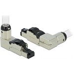 Delock RJ45 dugaszoló szerelvény Cat.6A anyaga: fém ívelt