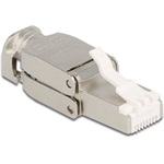 Delock RJ45 CAT6A STP RJ45 CAT6A STP csatlakozó dugó fém szerszám nélkül szerelhető