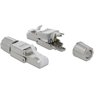 Delock RJ45 dugó Cat.6A STP szerszám nélkül szerelhető