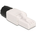 Delock RJ45 CAT6A UTP csatlakozó dugó fehér szerszám nélkül szerelhető