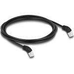 Delock RJ45 CAT6A S/FTP -> RJ45 CAT6A S/FTP M/M adatkábel 2m fekete 45° fel/45° fel