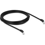 Delock RJ45 CAT6A S/FTP -> RJ45 CAT6A S/FTP M/M adatkábel 3m fekete 45° le