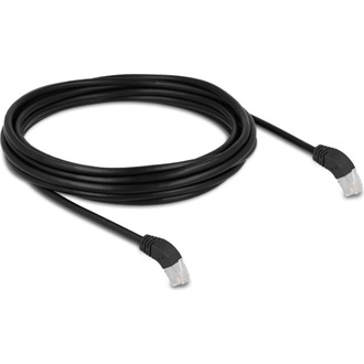 Delock RJ45 CAT6A S/FTP -> RJ45 CAT6A S/FTP M/M adatkábel 5m fekete 45° le