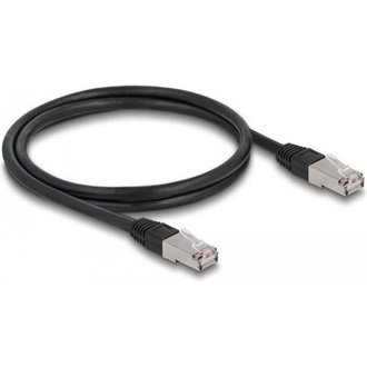 Delock RJ45 CAT6A S/FTP -> RJ45 CAT6A S/FTP M/M adatkábel 1m fekete PE, kültéri
