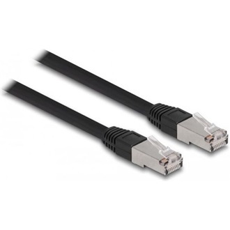 Delock RJ45 CAT6A S/FTP -> RJ45 CAT6A S/FTP M/M adatkábel 5m fekete PE, kültéri