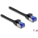 Delock RJ45 CAT6A S/FTP -> RJ45 CAT6A S/FTP M/M adatkábel 1m fekete vékony