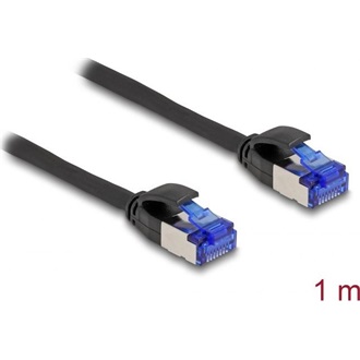 Delock RJ45 CAT6A S/FTP -> RJ45 CAT6A S/FTP M/M adatkábel 1m fekete vékony