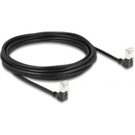 Delock RJ45 CAT6A S/FTP -> RJ45 CAT6A S/FTP M/M adatkábel 5m fekete slim, 90° le/le