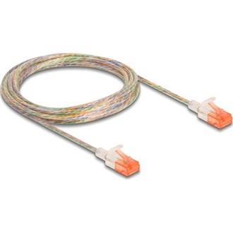 Delock RJ45 hálózati kábel Cat.6A U/UTP vékony 3 m áttetsző