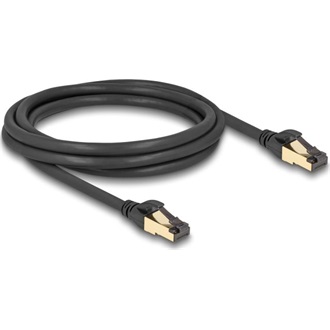Delock RJ45 CAT6A S/FTP -> RJ45 CAT6A S/FTP M/M adatkábel 2m fekete