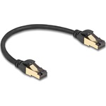 Delock RJ45 CAT6A S/FTP -> RJ45 CAT6A S/FTP M/M adatkábel 0.3m fekete