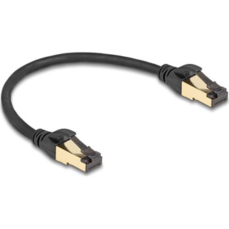 Delock RJ45 CAT6A S/FTP -> RJ45 CAT6A S/FTP M/M adatkábel 0.3m fekete