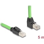 Delock RJ45 hálózati kábel Cat.6A apa - apa felfelé néző csatlakozódugóval SF/UTP alkalmas kábelvezető láncokhoz PUR (TP
