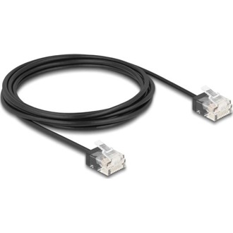 Delock RJ45 hálózati kábel Cat.6 UTP ultra vékony 3 m, fekete