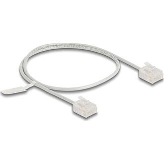 Delock RJ45 hálózati kábel Cat.6 UTP ultravékony 0,5 m szürke rövid csatlakoztatókkal