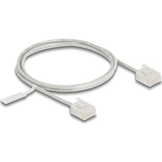 Delock RJ45 hálózati kábel Cat.6 UTP ultravékony 1 m szürke rövid csatlakoztatókkal