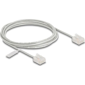 Delock RJ45 hálózati kábel Cat.6 UTP ultravékony 2 m szürke rövid csatlakoztatókkal
