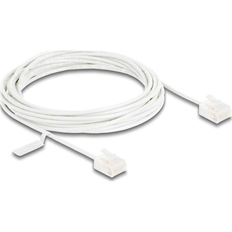 Delock RJ45 hálózati kábel Cat.6 UTP ultravékony 5 m fehér rövid csatlakoztatókkal