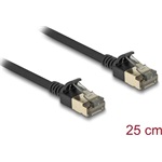 Delock RJ45 hálózati kábel Cat.8.1 F/FTP Slim Pro 0,25 m, fekete
