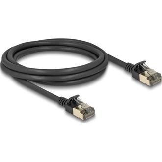 Delock RJ45 hálózati kábel Cat.8.1 F/FTP Slim Pro 2 m, fekete