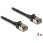 Delock RJ45 hálózati kábel Cat.8.1 F/FTP Slim Pro 3 m, fekete