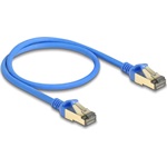 Delock RJ45 CAT8.1 F/FTP -> RJ45 CAT8.1 F/FTP M/M adatkábel 0.5m kék vékony 