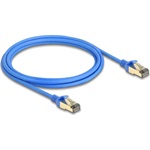 Delock RJ45 CAT8.1 F/FTP -> RJ45 CAT8.1 F/FTP M/M adatkábel 2m kék vékony 