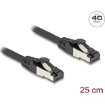 Delock RJ45 hálózati kábel Cat.8.1 S/FTP 0,25 m fekete