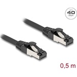 Delock RJ45 hálózati kábel Cat.8.1 S/FTP 0,5 m fekete