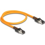Delock RJ45 CAT6A S/FTP -> RJ45 CAT6A S/FTP M/M adatkábel 0.5m narancssárga