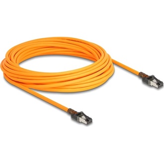 Delock RJ45 CAT6A S/FTP -> RJ45 CAT6A S/FTP M/M adatkábel 10m narancssárga
