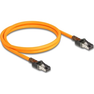 Delock RJ45 CAT6A S/FTP -> RJ45 CAT6A S/FTP M/M adatkábel 1m narancssárga