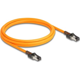 Delock RJ45 CAT6A S/FTP -> RJ45 CAT6A S/FTP M/M adatkábel 2m narancssárga