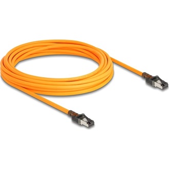 Delock RJ45 CAT6A S/FTP -> RJ45 CAT6A S/FTP M/M adatkábel 7.5m narancssárga