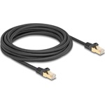 Delock RJ45 CAT6A S/FTP -> RJ45 CAT6A S/FTP M/M adatkábel 5m fekete fonott borítással