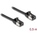 Delock RJ45 CAT8.1 U/FTP -> RJ45 CAT8.1 U/FTP M/M adatkábel 5m fekete flexibilis