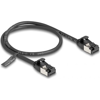 Delock RJ45 CAT8.1 U/FTP -> RJ45 CAT8.1 U/FTP M/M adatkábel 5m fekete flexibilis