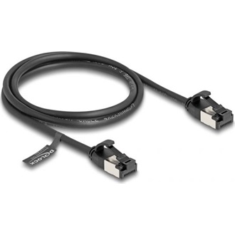 Delock RJ45 CAT8.1 U/FTP -> RJ45 CAT8.1 U/FTP M/M adatkábel 1m fekete flexibilis