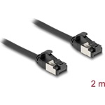 Delock RJ45 CAT8.1 U/FTP -> RJ45 CAT8.1 U/FTP M/M adatkábel 2m fekete flexibilis
