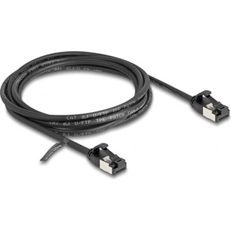Delock RJ45 CAT8.1 U/FTP -> RJ45 CAT8.1 U/FTP M/M adatkábel 2m fekete flexibilis
