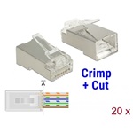 Delock RJ45 krimpelő és vágó (apa) Cat.6 STP 20 darab