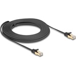 Delock RJ45 CAT6A S/FTP -> RJ45 CAT6A S/FTP M/M adatkábel 10m fekete fonott borítással