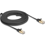 Delock RJ45 CAT6A S/FTP -> RJ45 CAT6A S/FTP M/M adatkábel 7.5m fekete fonott borítással