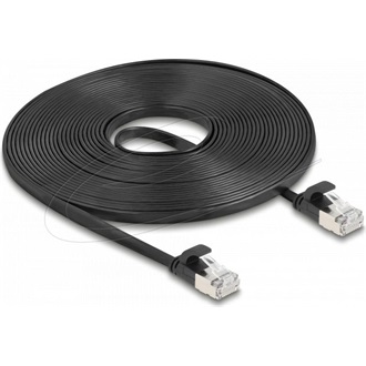 Delock RJ45 lapos patch kábelcsatlakozó Cat.6A U/FTP 7,5 m fekete
