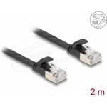 Delock RJ45 lapos patch kábelcsatlakozó a dugóhoz Cat.6A U/FTP 2 m fekete