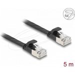 Delock RJ45 lapos patch kábelcsatlakozó a dugóhoz Cat.6A U/FTP 5 m fekete