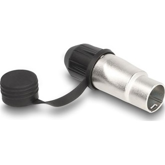 Delock RJ45 moduláris csatlakozási eszközkészlet Cat.6A robosztus kábel csatlakozási házzal és védő sapkával, IP66 por é